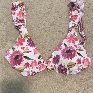 SHEIN floral bikini top